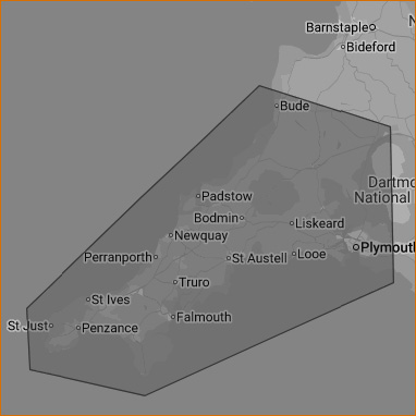 Spraystation Ltd. Service Area Map